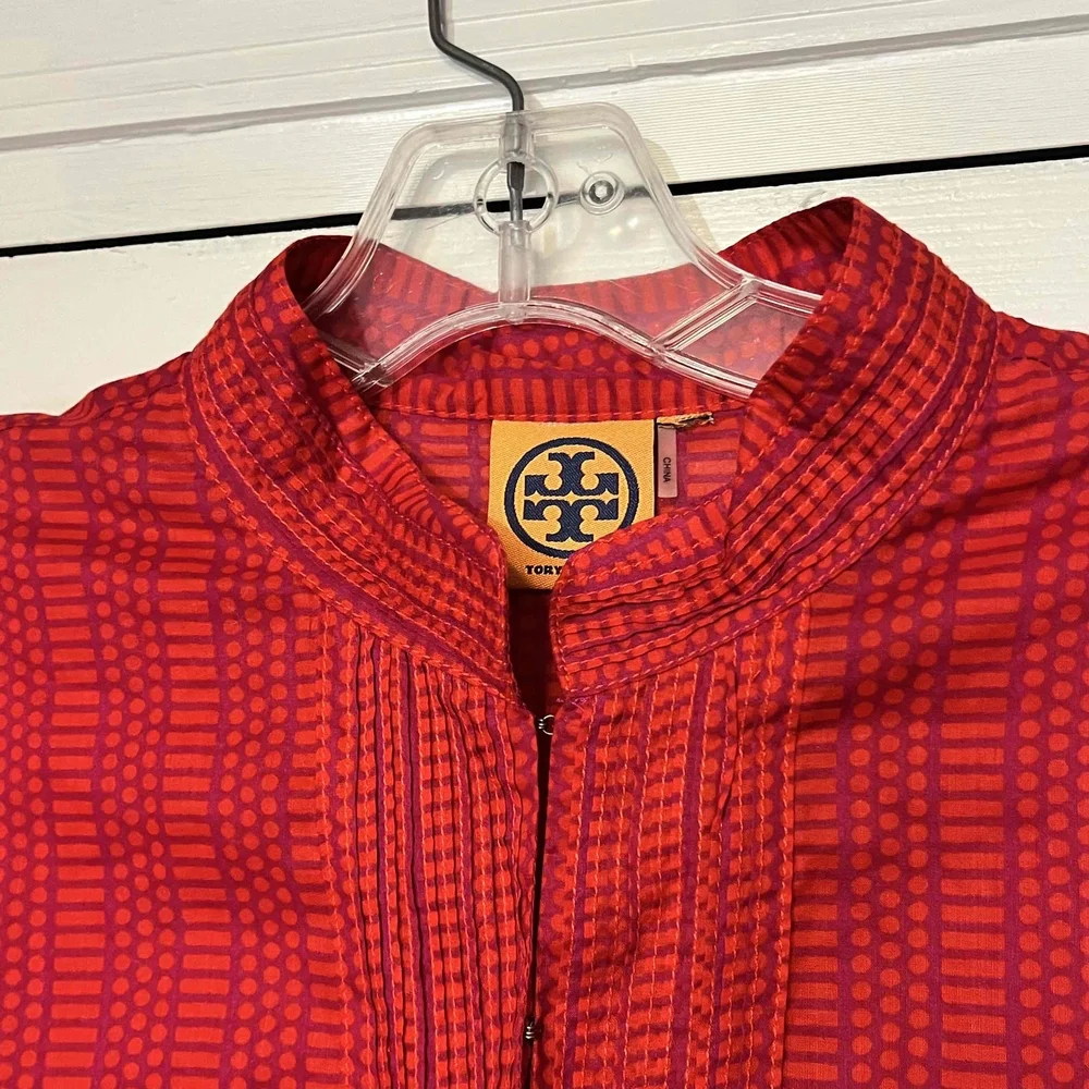 Tory Burch Womens Tunic Dress Tie-Waist Hook Front Cover Up Beach Summer Large
